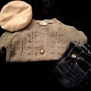 Elegant Olive Green Women's Sweater